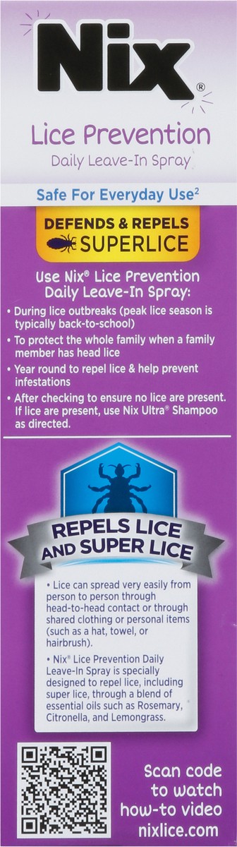 slide 13 of 14, Nix Lice Prevention Daily Leave-In Spray 6 fl oz, 6 fl oz