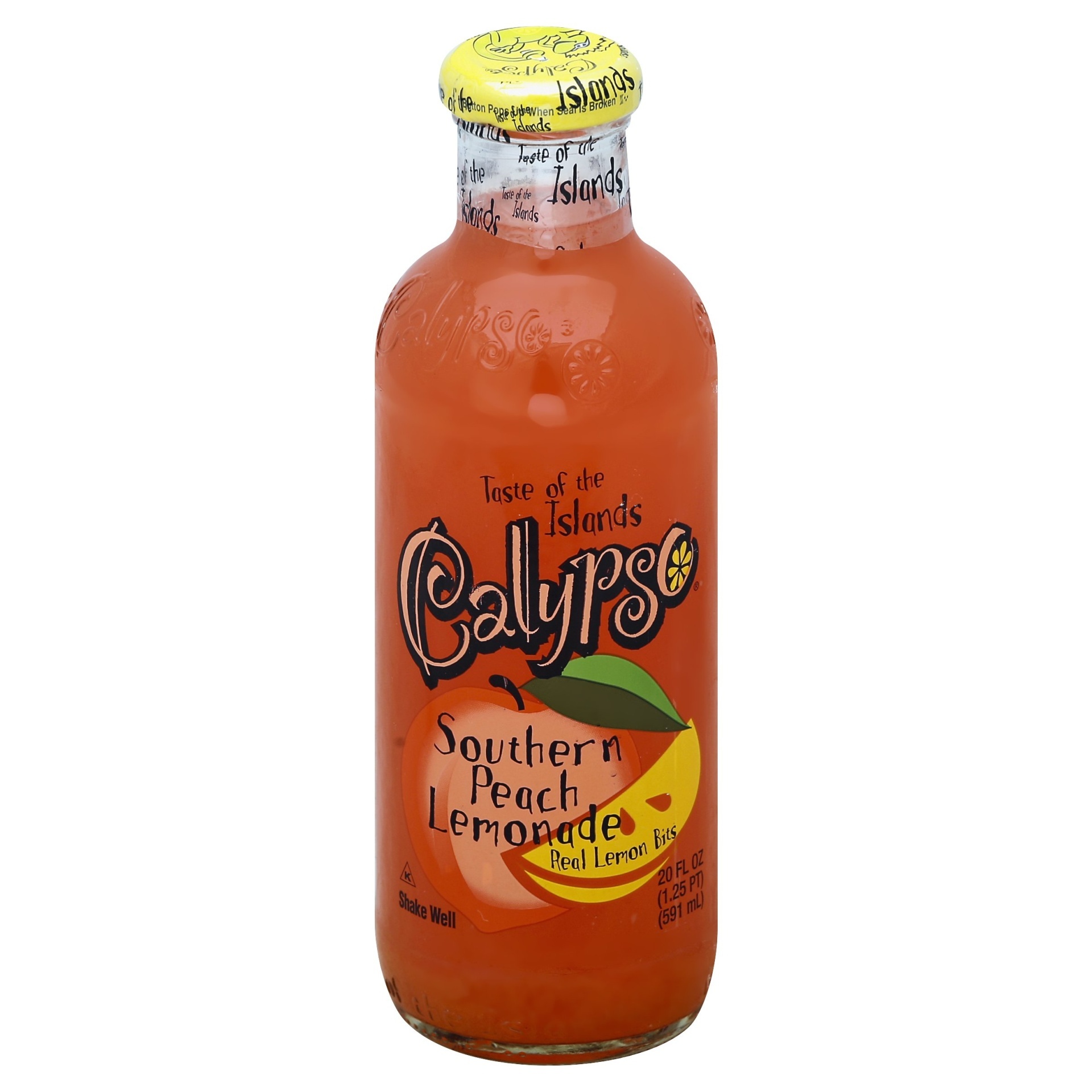 slide 1 of 1, Calypso Southern Peach Lemonade, 20 fl oz