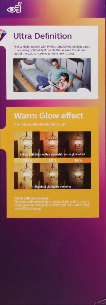 slide 8 of 9, Philips 5-Watt (40-Watt) A19 Led Light Bulbs, 4 ct