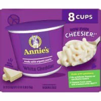 Annie's White Cheddar Microwave Mac & Cheese with Organic Pasta, 8 Ct, 2.01 OZ Cups