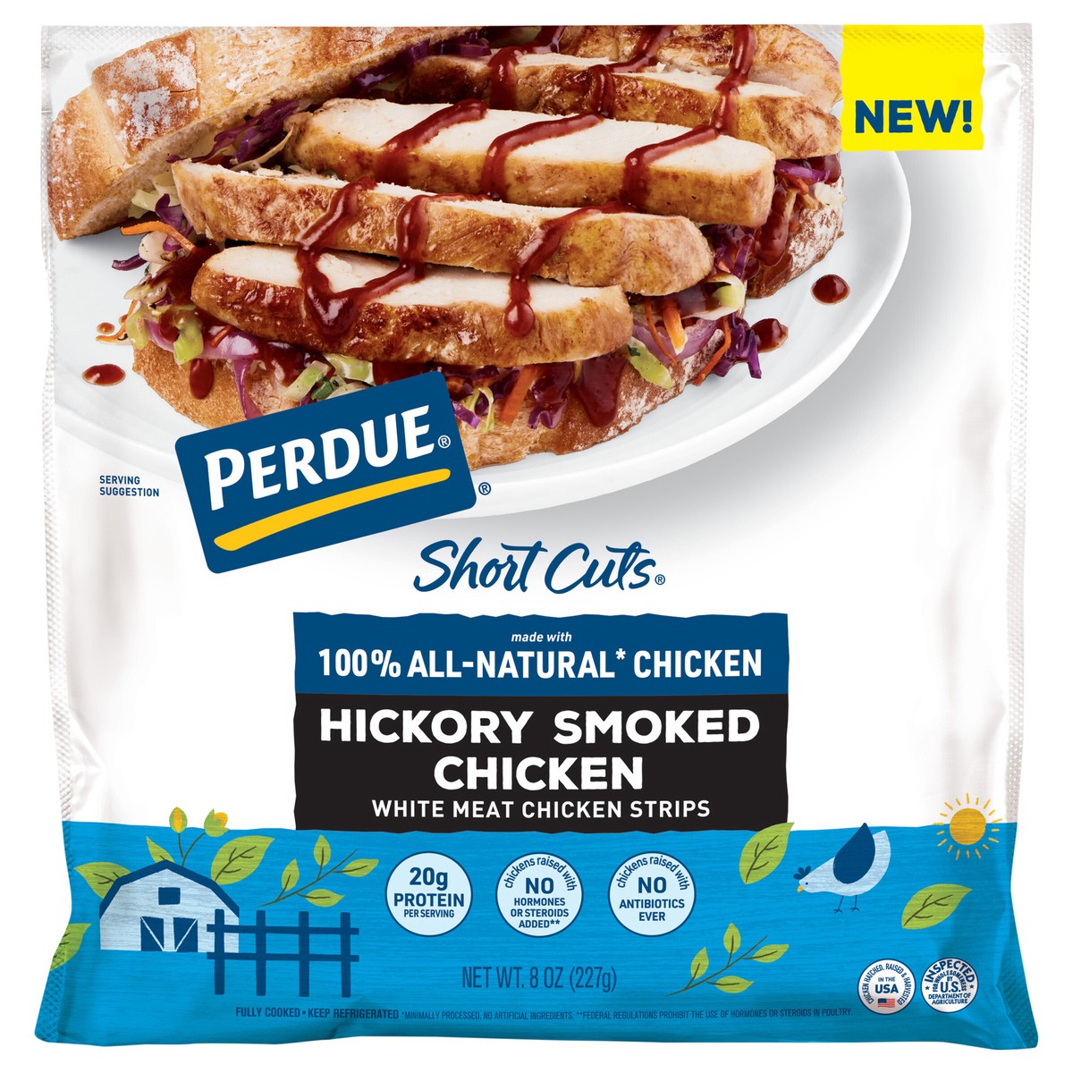 slide 7 of 9, PERDUE SHORT CUTS Hickory Smoked Chicken, 8 oz., 8 oz