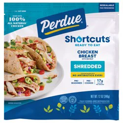 PERDUE SHORT CUTS No Antibiotics Ever Shredded Roasted Chicken, 12 oz.