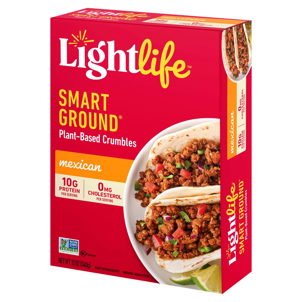 slide 5 of 9, Lightlife Smart Ground Mexican Plant-Based Beef, 12 oz