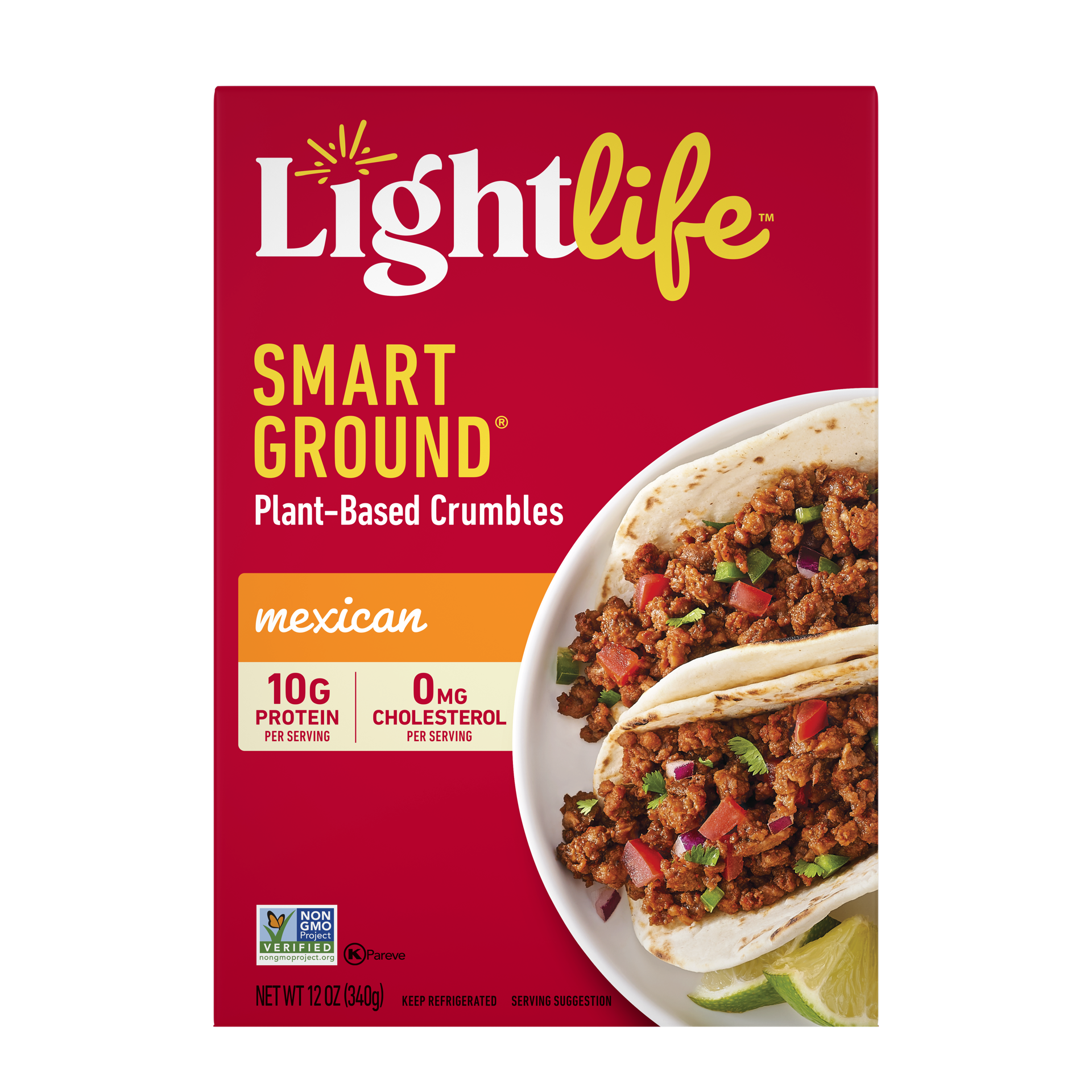 slide 1 of 9, Lightlife Smart Ground Mexican Plant-Based Beef, 12 oz