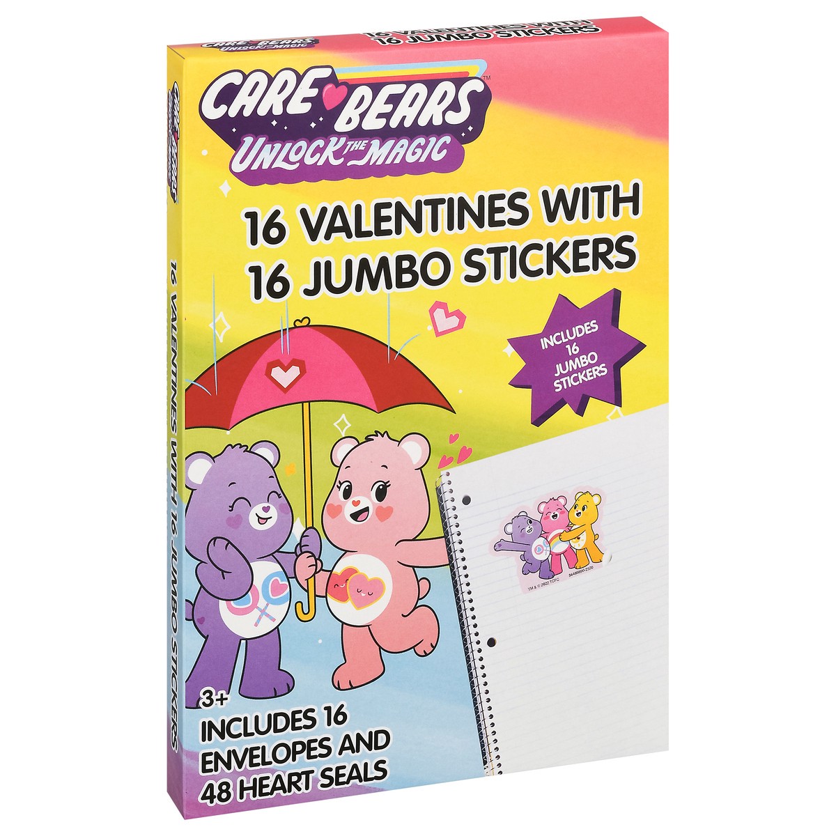 slide 4 of 10, IG Design Group Care Bears Valentines with Jumbo Stickers 32 Pieces 1 ea, 1 ct