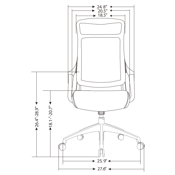 slide 3 of 10, Realspace Lenzer Mesh High-Back Task Chair, Gray, 1 ct