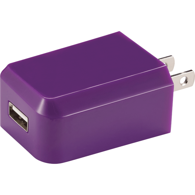 slide 1 of 1, POWERXCEL Wireless Gear Charger Mini 30-Pin To Usb 1 Amp Purple, 1 ct