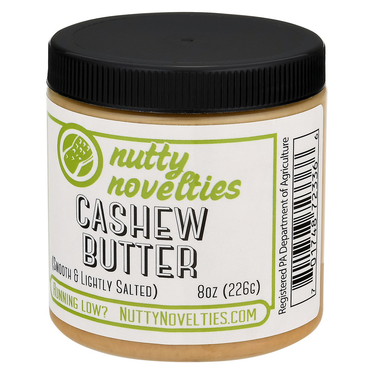 slide 6 of 13, Nutty Novelties Smooth & Slightly Salted Cashew Butter 8 oz, 8 oz