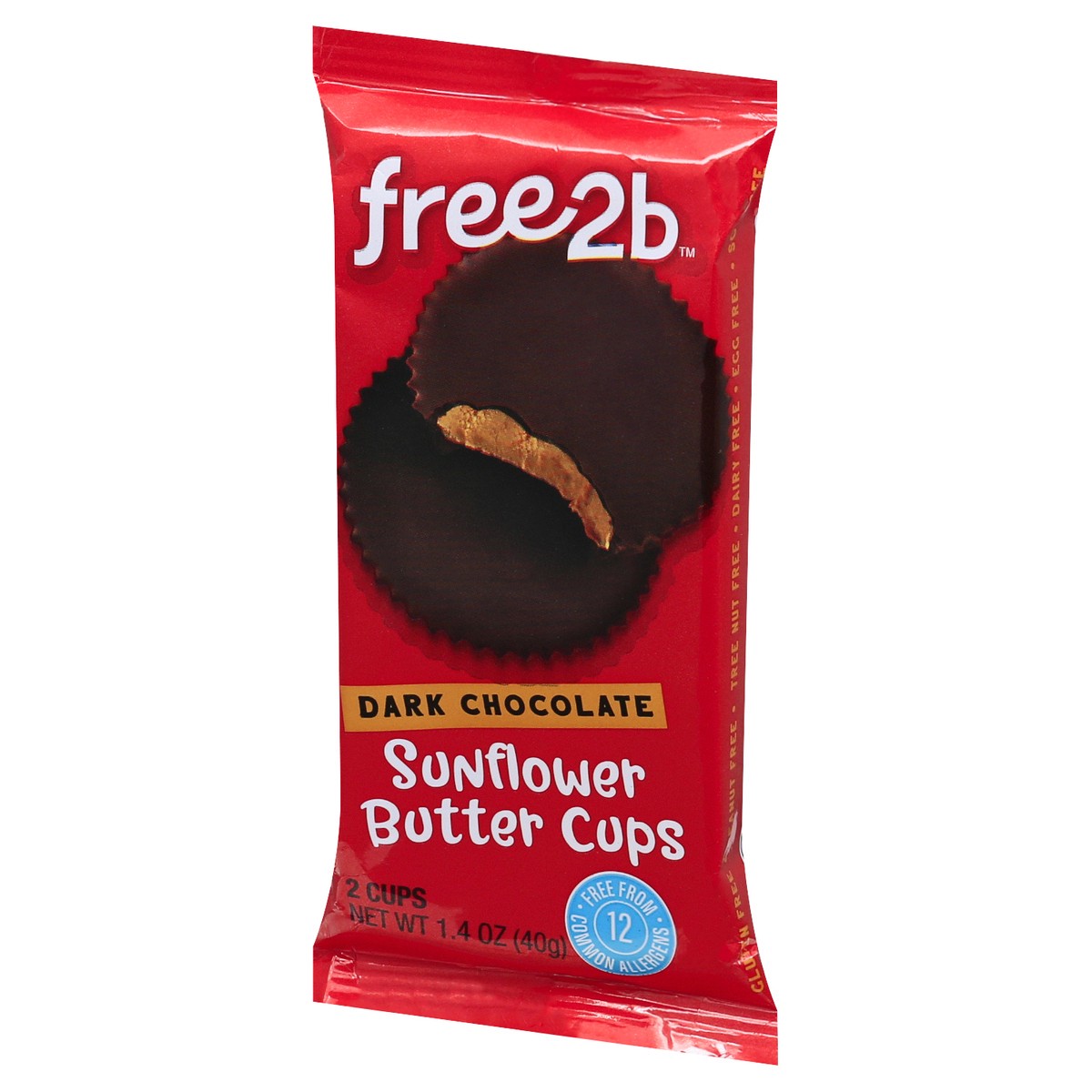 slide 3 of 12, free2b Dark Chocolate Sunflower Butter Cups 2 ea, 2 ct