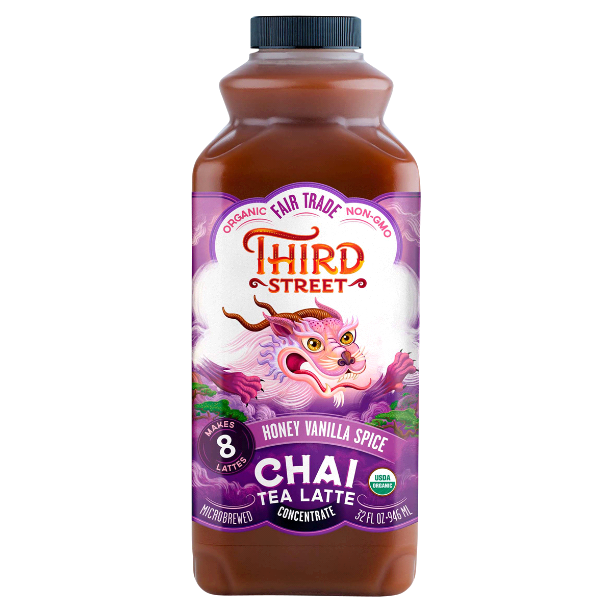 slide 1 of 1, Third Street Chai Latte, Organic Honey Vanilla Spice - 32 oz, 32 oz