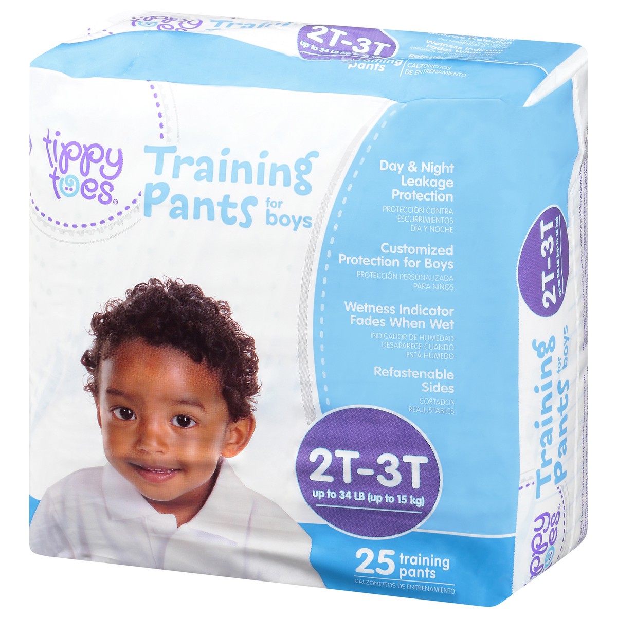 slide 4 of 9, Tippy Toes Training Pants Boy Medium 2T-3T, 25 ct