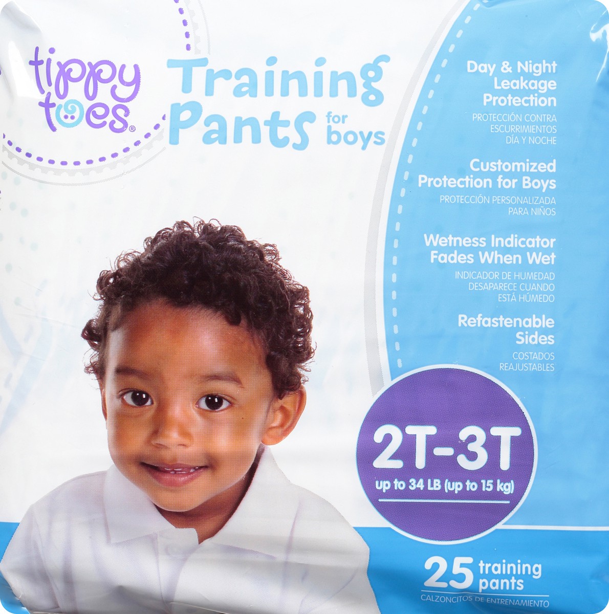 slide 9 of 9, Tippy Toes Training Pants Boy Medium 2T-3T, 25 ct