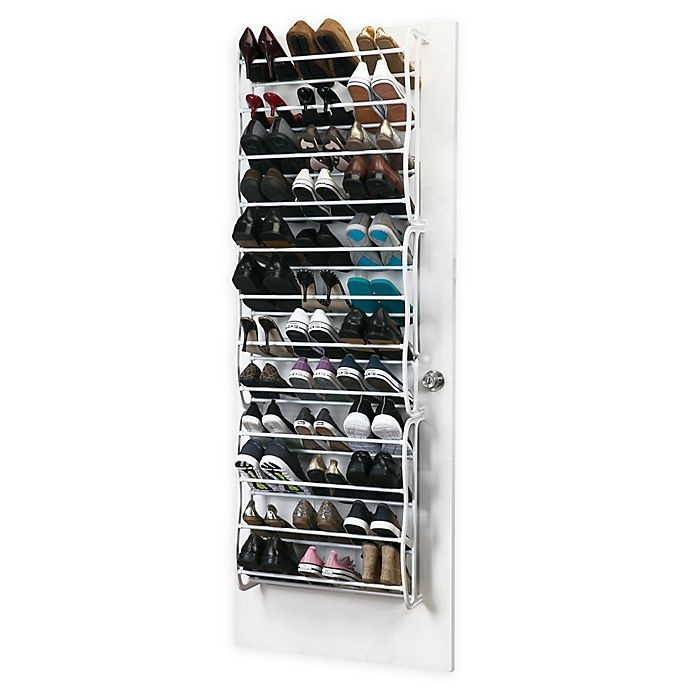 slide 1 of 7, Simplify Adjustable Over the Door Shoe Rack, 36 ct