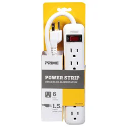 Prime 6 Outlets Power Strip 1 ea