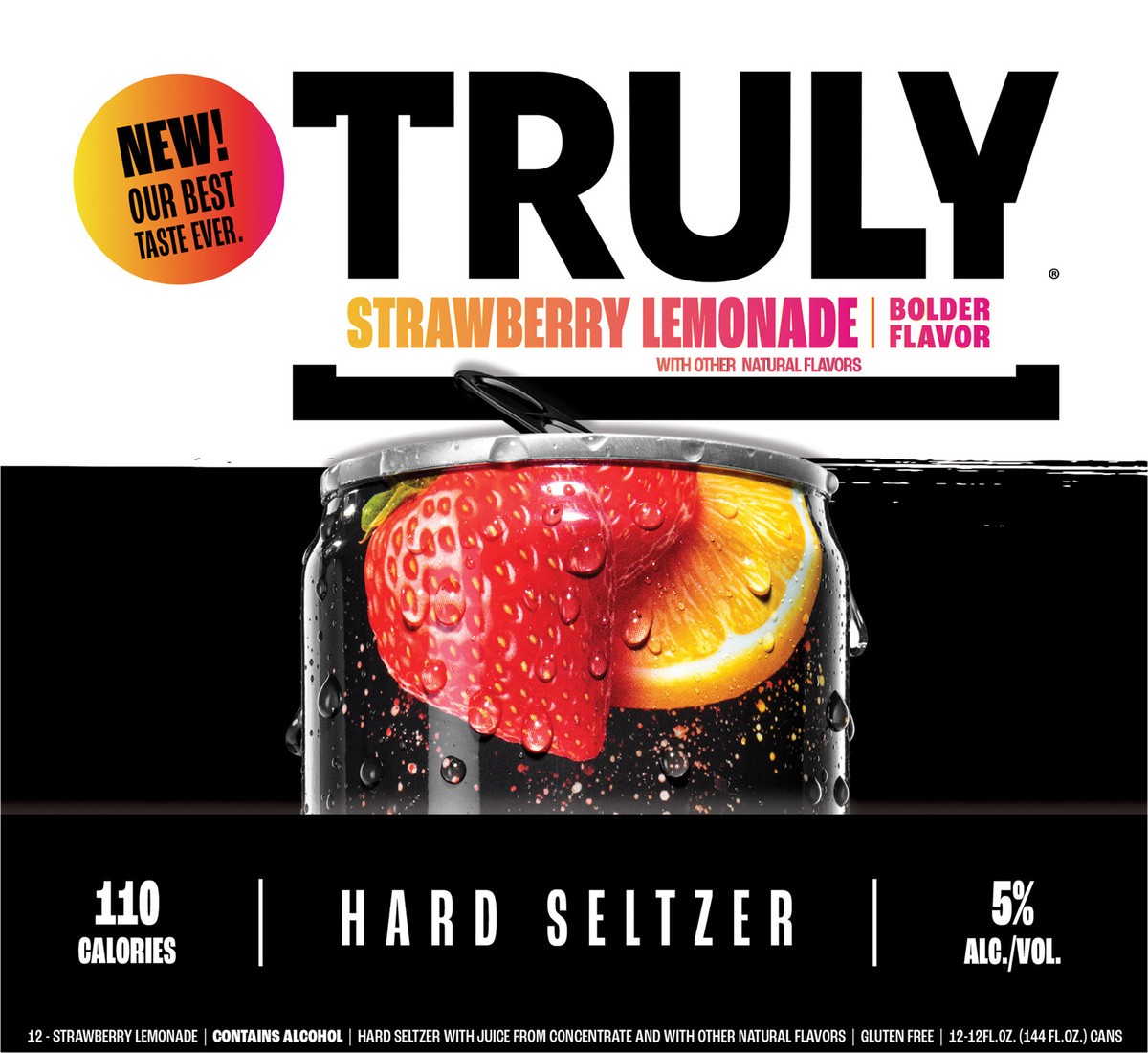 slide 8 of 11, TRULY Hard Seltzer Strawberry Lemonade UT .) - 12 ct, 12 ct