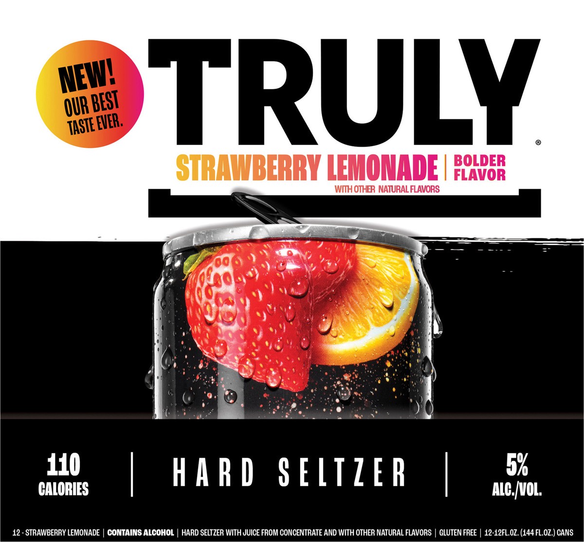 slide 11 of 11, TRULY Hard Seltzer Strawberry Lemonade UT .) - 12 ct, 12 ct