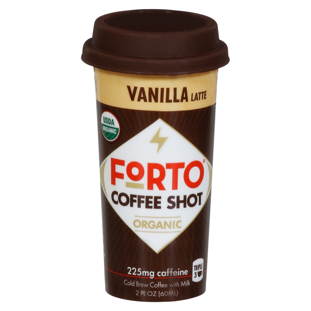 slide 1 of 9, Forto Organic Vanilla Latte Coffee Shot 2 fl oz, 