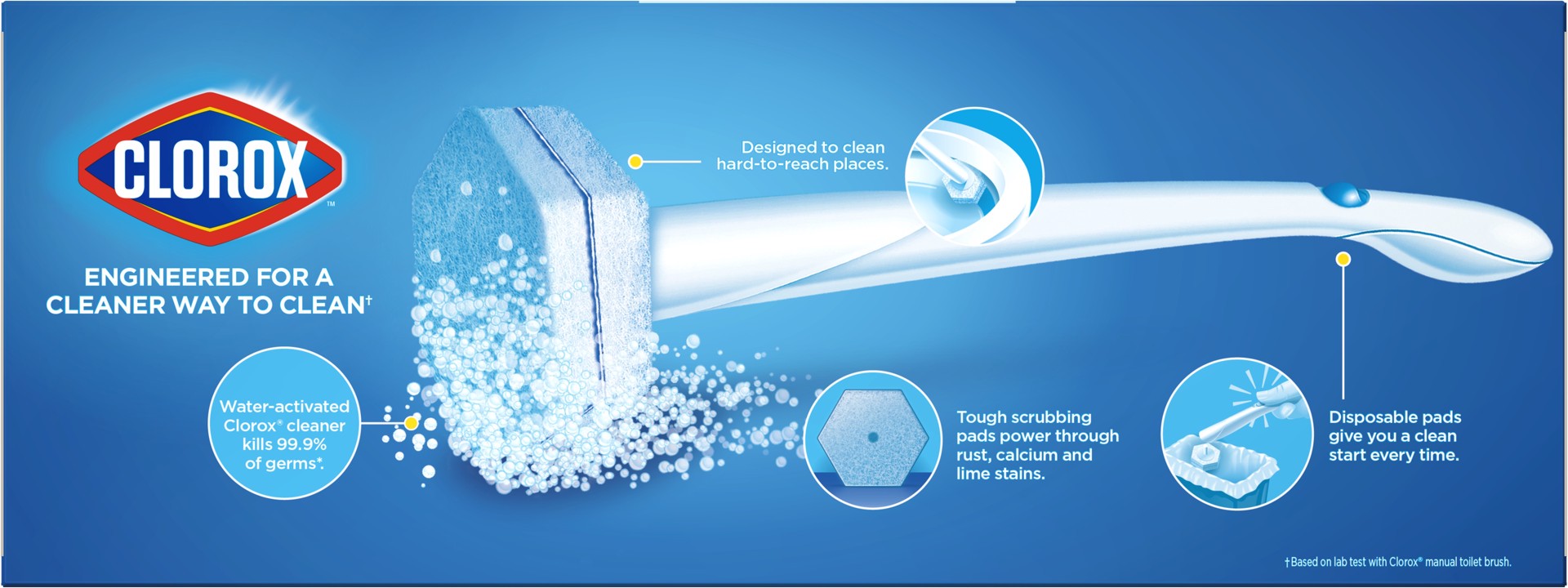 slide 4 of 5, Clorox ToiletWand Disinfecting Refills Disposable Wand Heads, 10 ct