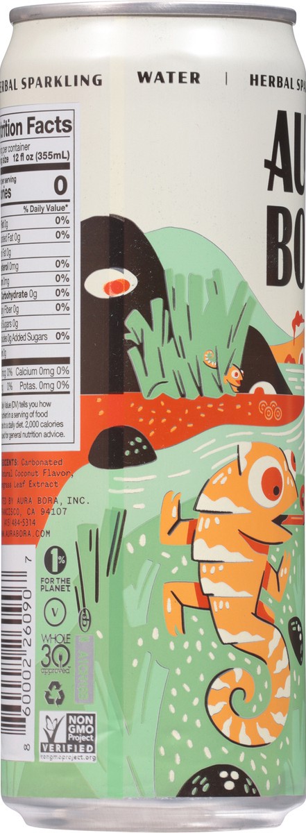 slide 7 of 9, Aura Bora Lemongrass Coconut Herbal Sparkling Water - 12 fl oz, 12 fl oz