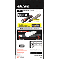 slide 2 of 5, Coast HX5R Rechargeable USB Flashlight, 1 ct