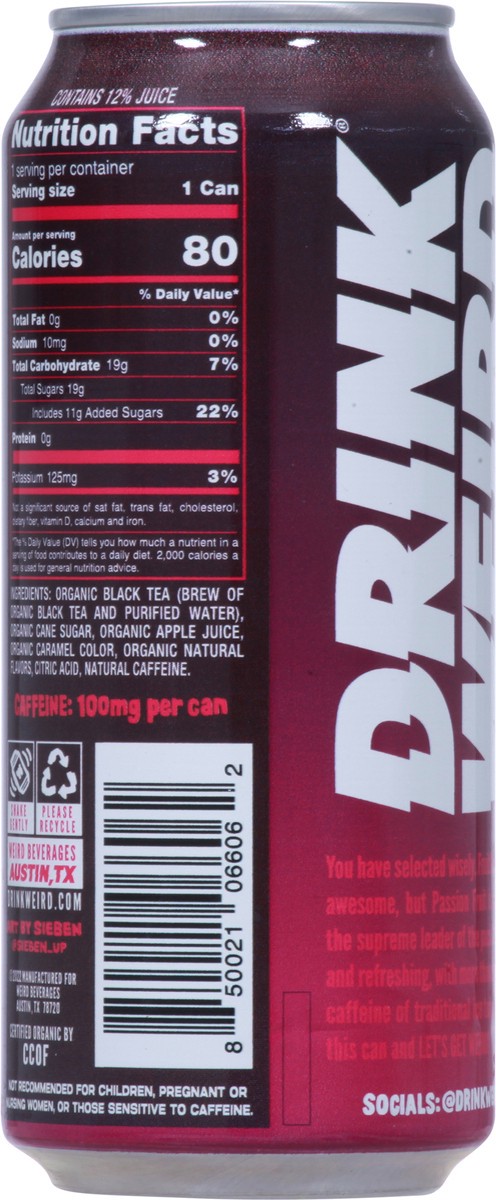 slide 12 of 13, Drink Weird Passion Fruit Black Tea 16 fl oz, 16 fl oz