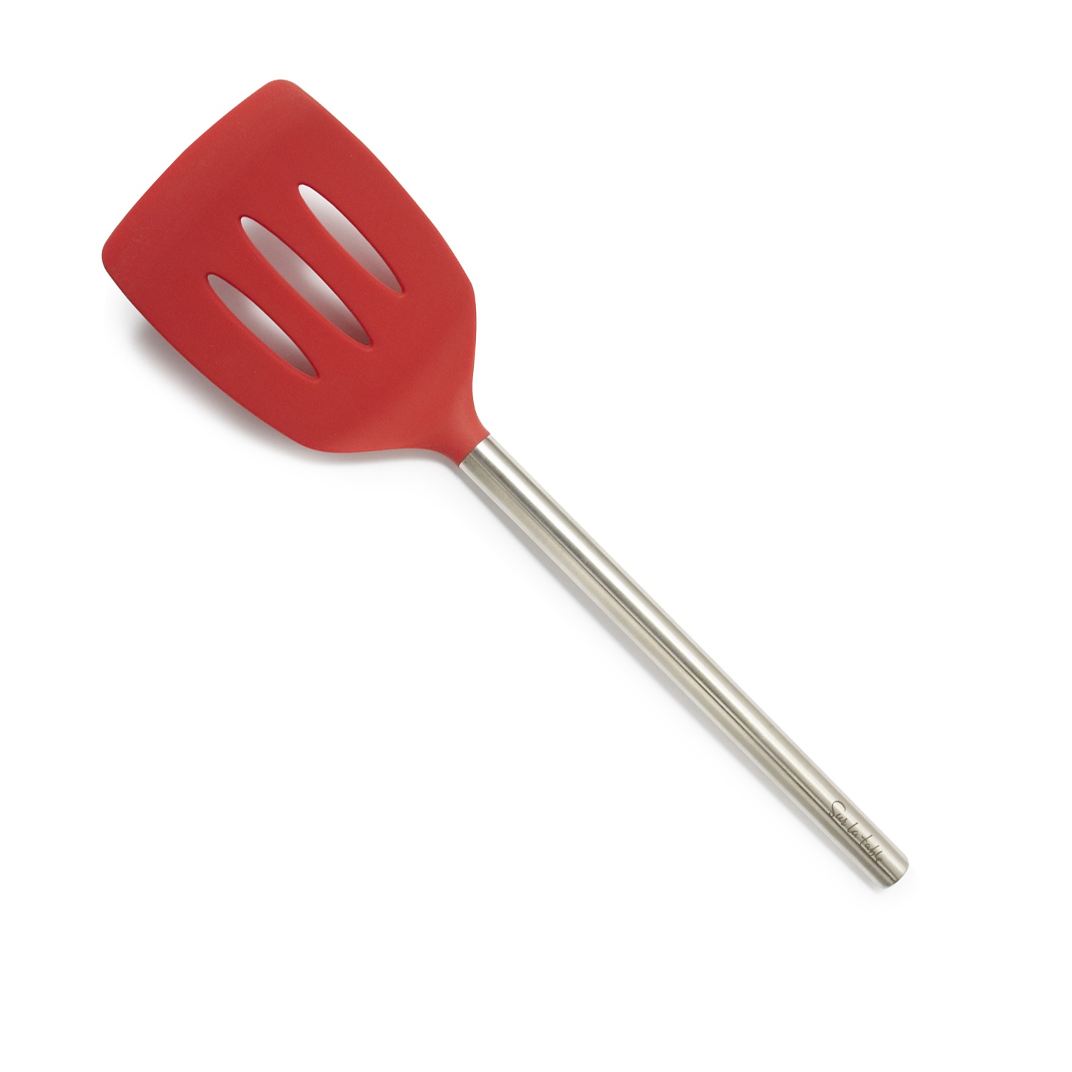 slide 1 of 1, Sur La Table Silicone Turner with Steel Handle, Red, 1 ct