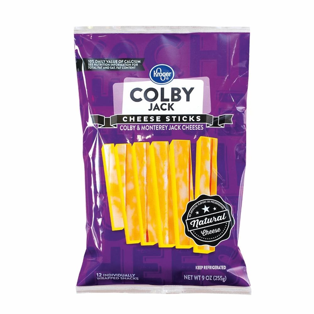 slide 1 of 2, Kroger Colby Jack Cheese Sticks, 9 oz