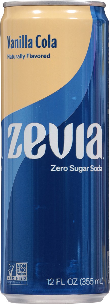 slide 10 of 13, Zevia Zero Sugar Vanilla Cola 12 fl oz, 12 fl oz