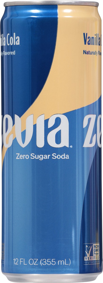 slide 6 of 13, Zevia Zero Sugar Vanilla Cola 12 fl oz, 12 fl oz