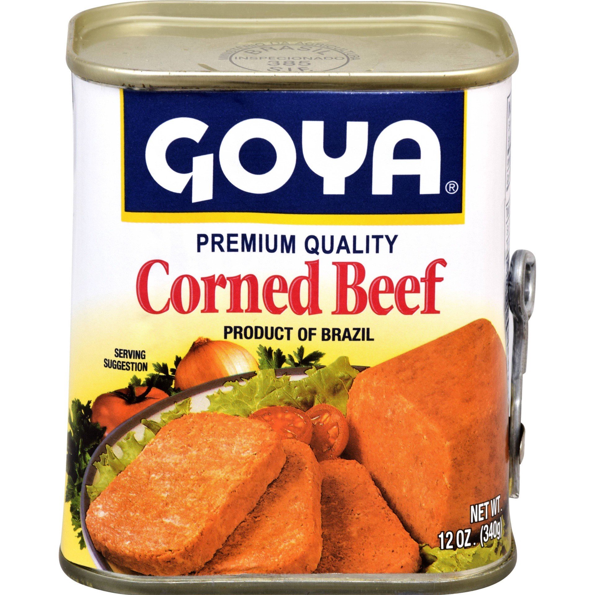 slide 1 of 4, Goya Corned Beef 12 oz, 12 oz