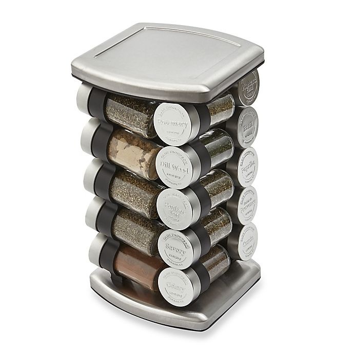 slide 1 of 3, Olde Thompson 20 Jar Embossed Revolving Spice Rack, 1 ct