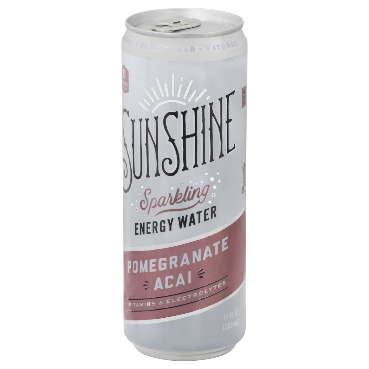 slide 12 of 14, Sunshine Pomegranate Acai Sparkling Energy Water - 12 oz, 12 oz