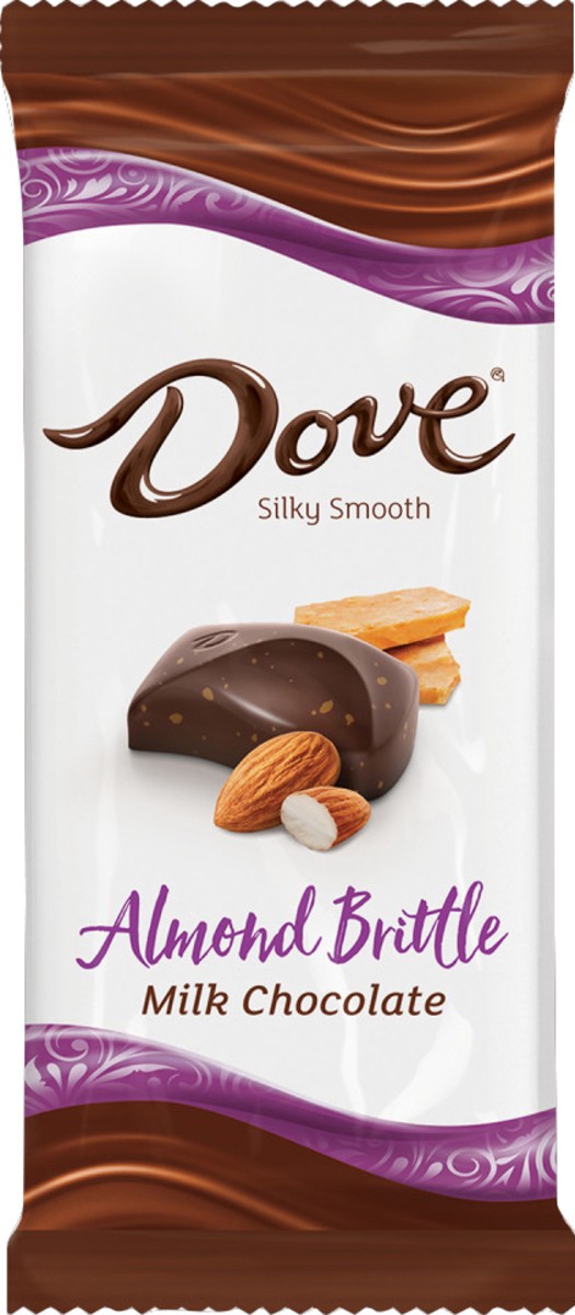 slide 3 of 6, Dove Milk Choc Almond Brittle Bar, 3.3 oz