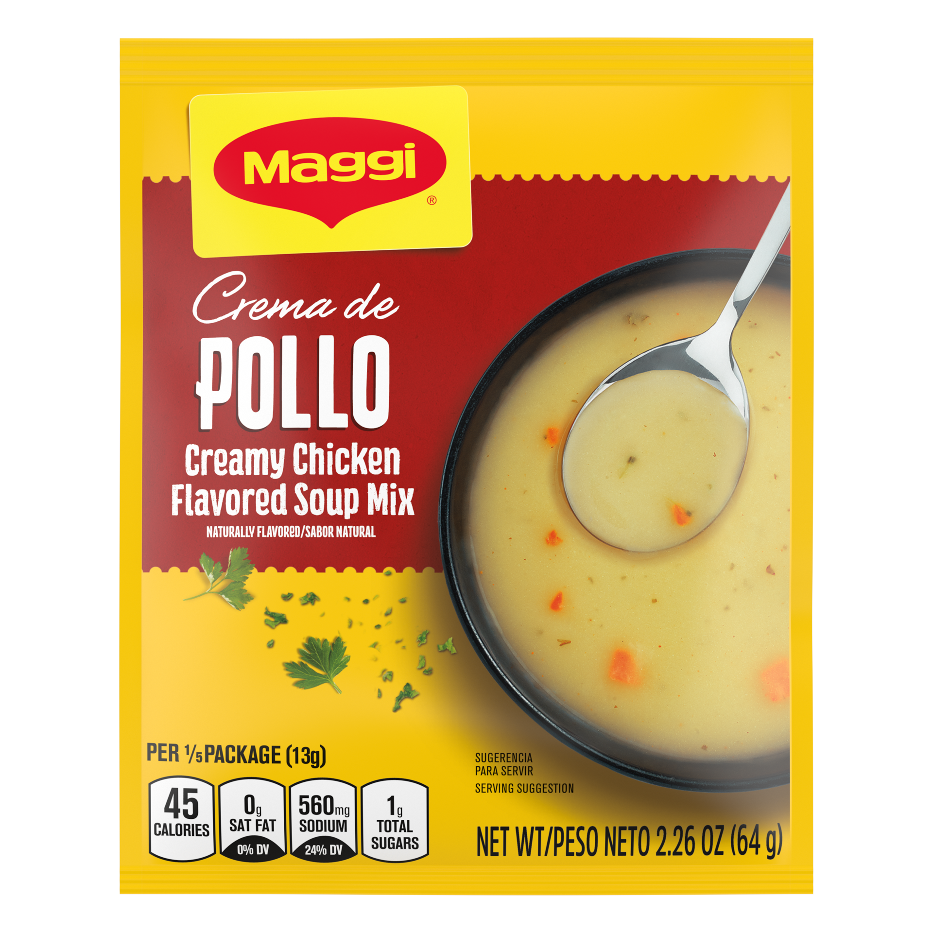 slide 1 of 9, Maggi Creamy Chicken Flavored Soup Mix, 2.26 oz