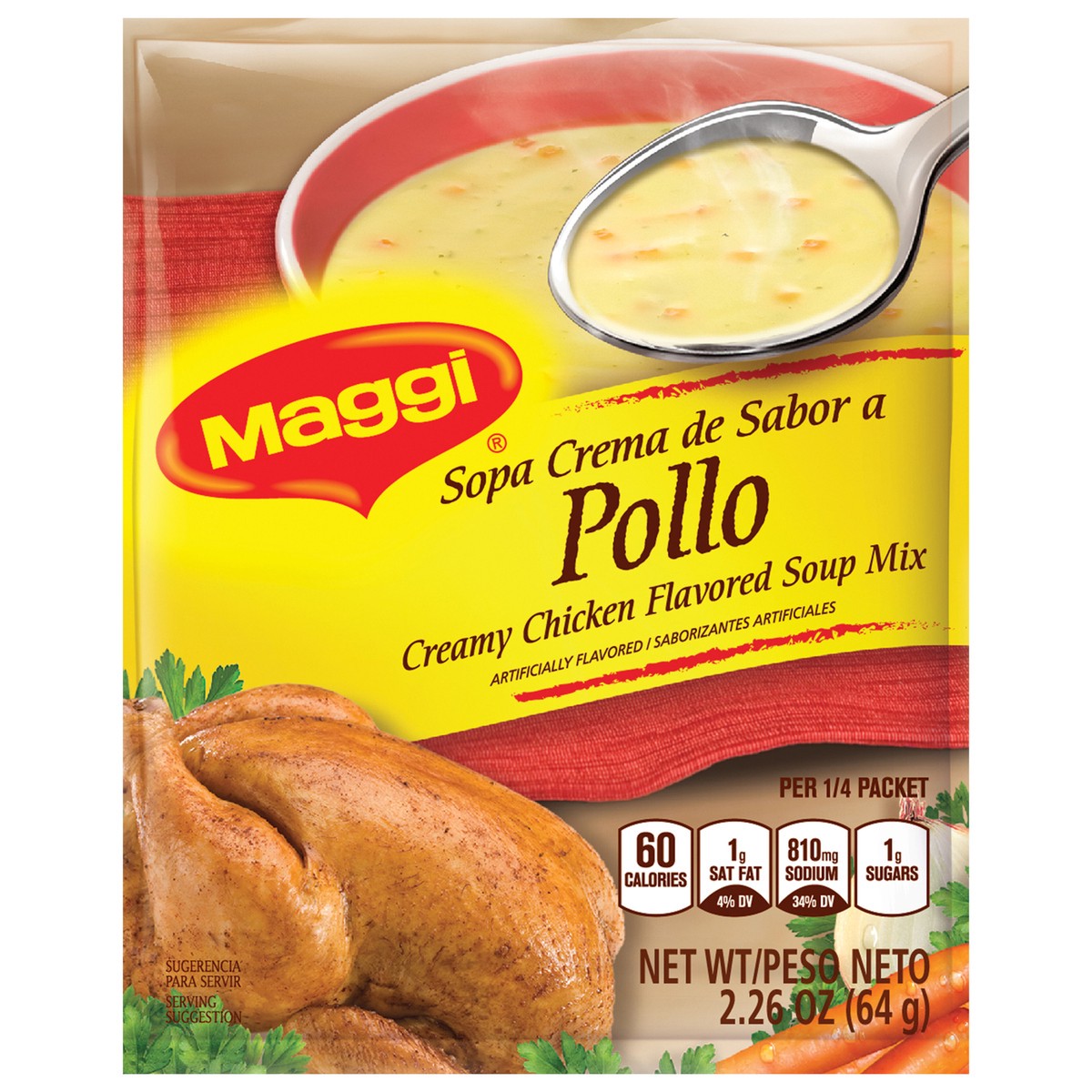 slide 1 of 9, Maggi Creamy Chicken Flavored Soup Mix, 2.26 oz