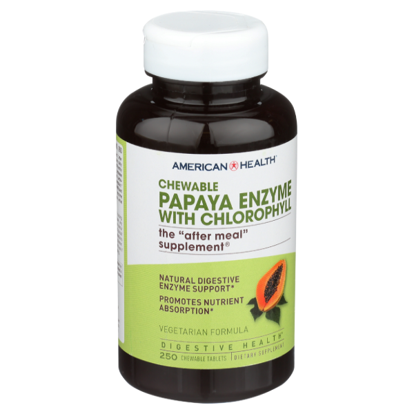 slide 1 of 1, American Health Papaya Enzyme With Chlorophyll Chewable Tablets, 250 ct