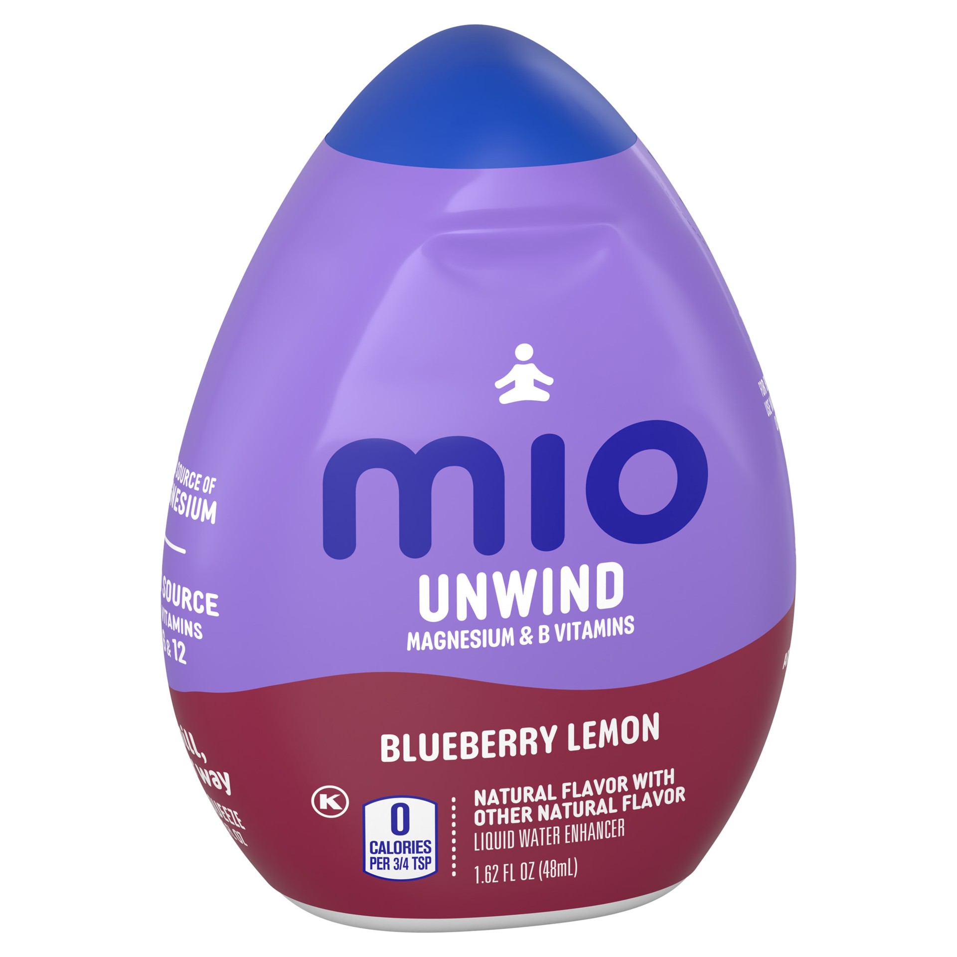 slide 6 of 8, mio Unwind Blueberry Lemon Liquid Water Enhancer with Magnesium & B Vitamins, 1.62 fl oz Bottle, 1.62 fl oz