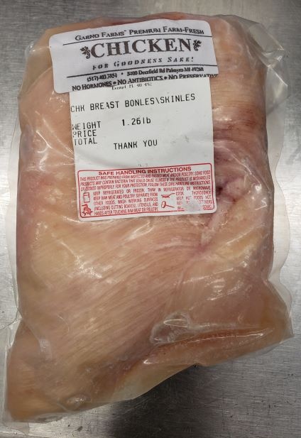slide 1 of 1, Garno Farms Boneless Skinless Chicken Breast, per lb