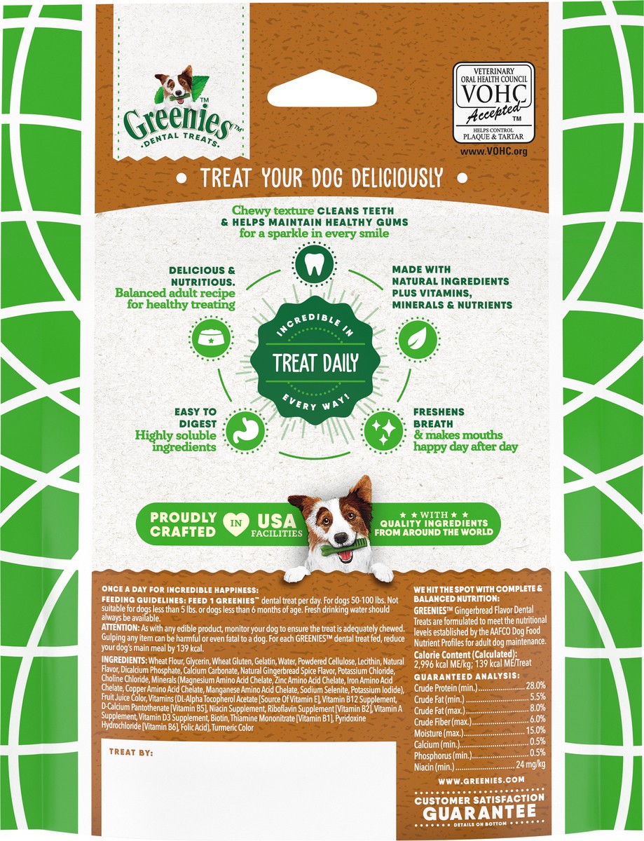 slide 2 of 15, Greenies Large Dental Gingerbread Flavor Dog Treats 6 oz, 6 Oz