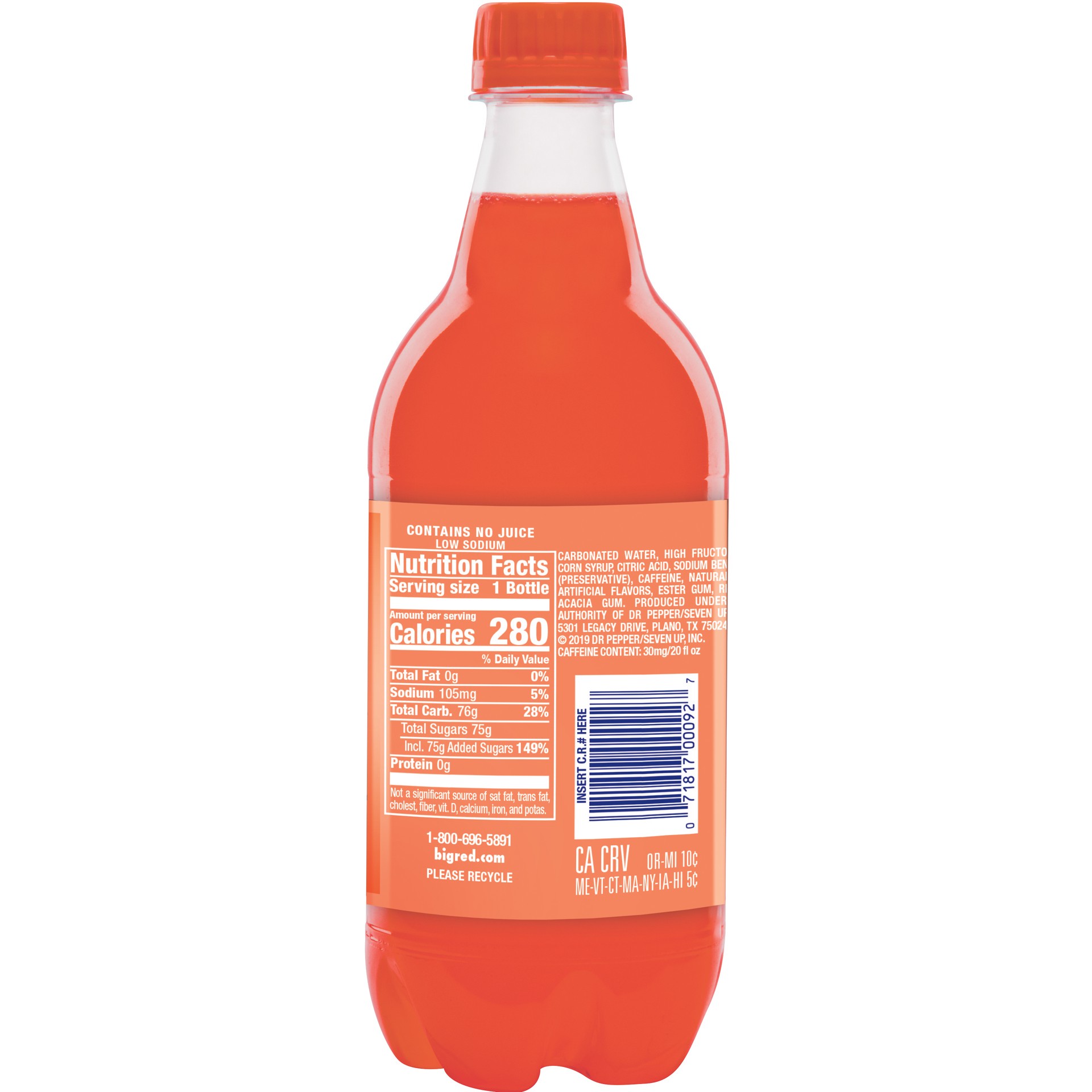 slide 2 of 3, Big Red Soda- 20 fl oz, 20 oz