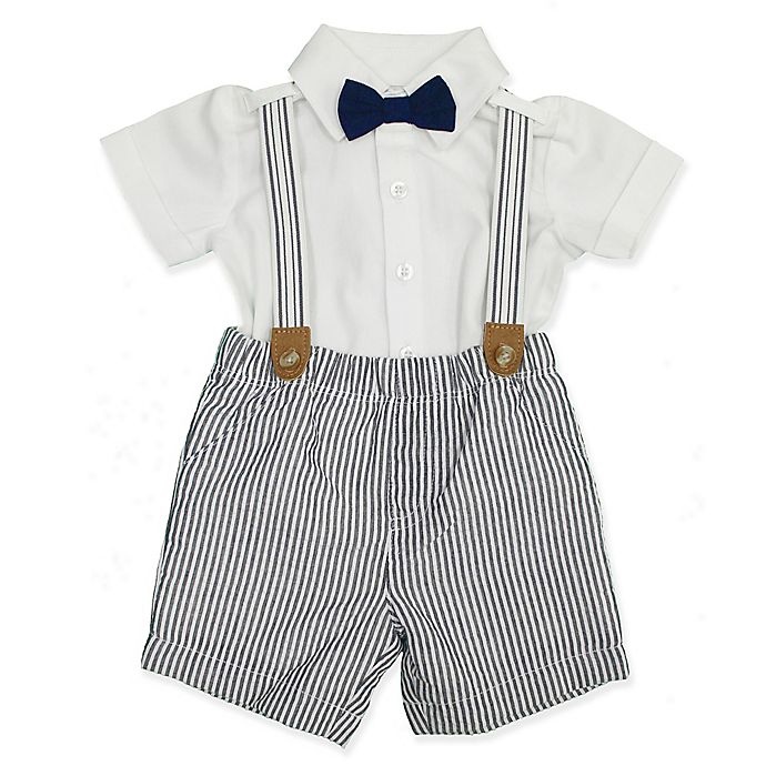 slide 1 of 1, Clasix Beginnings by Miniclasix Newborn Shirt, Suspender and Short Set, 3 ct