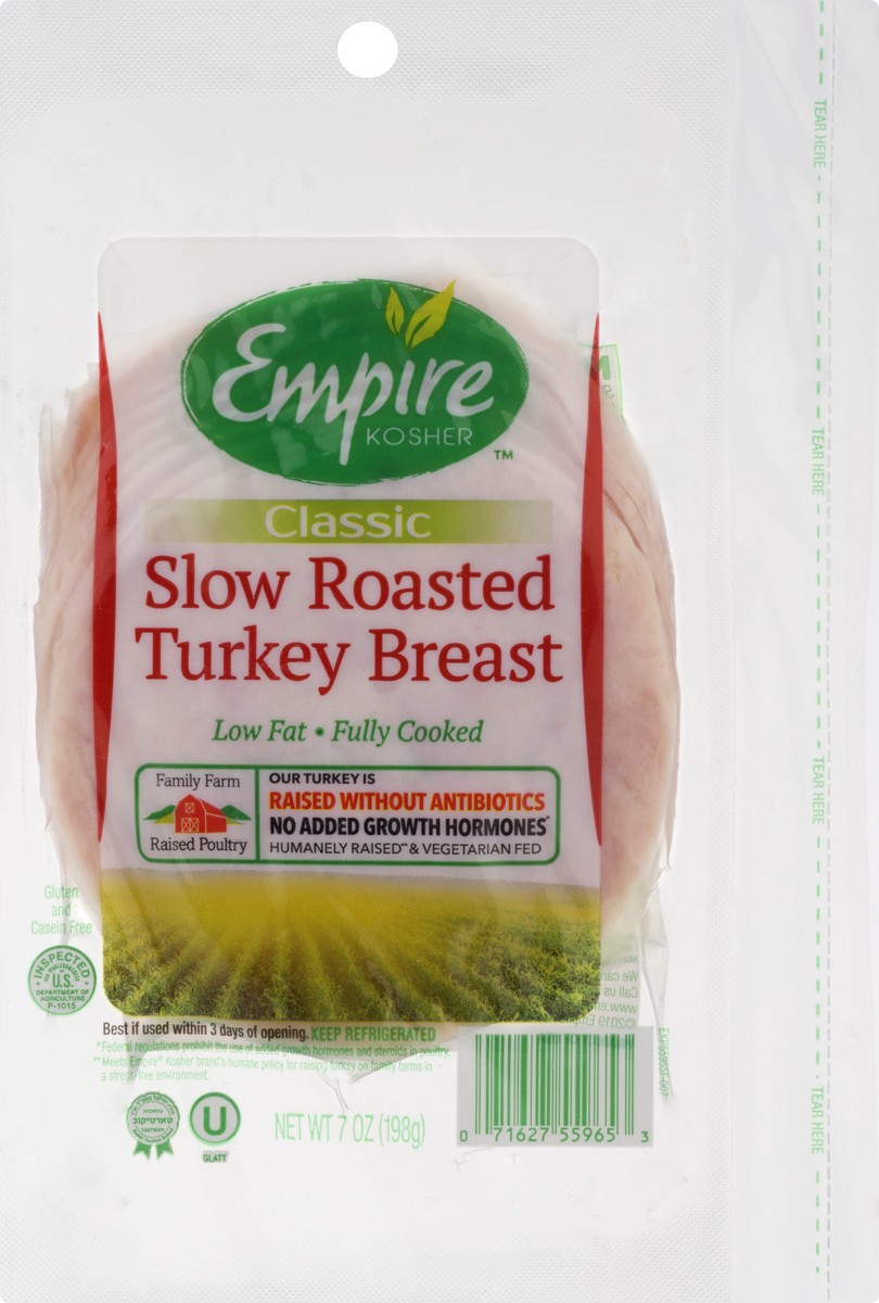 slide 1 of 9, Empire Kosher Classic Slow Roasted Low Fat Turkey Breast 7 oz, 7 oz