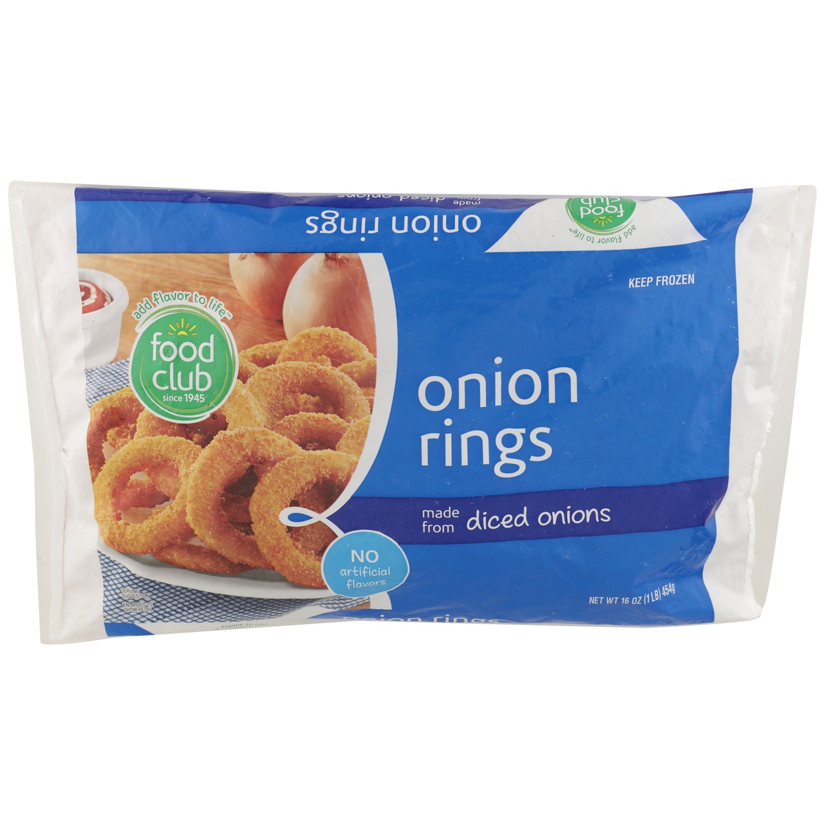 slide 1 of 1, Food Club Onion Rings, 16 oz