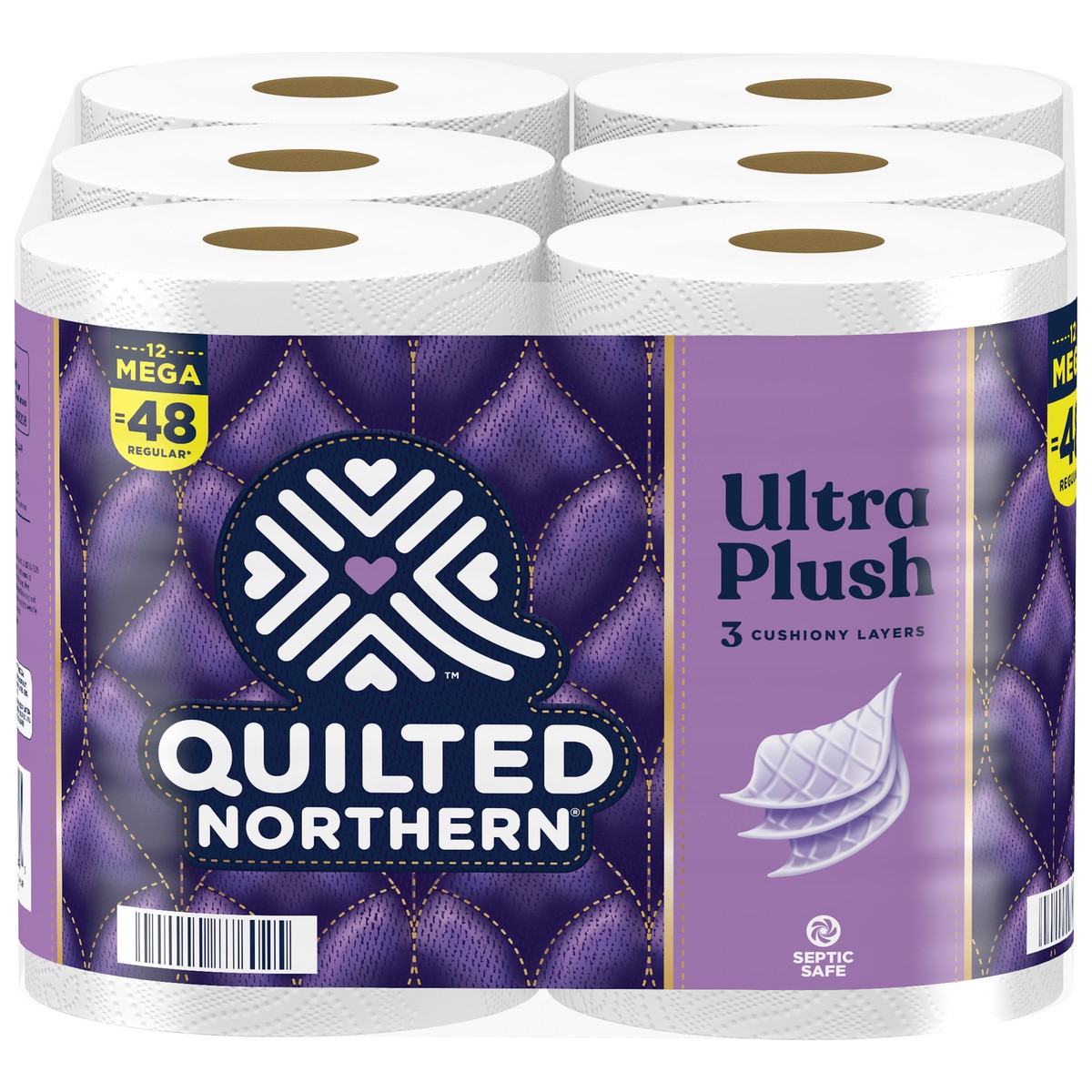 slide 2 of 6, Quilted Northern Toilet Paper, Unscented, Mega Roll, 3 Ply, 12 ct