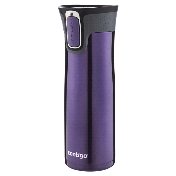 slide 4 of 13, Contigo AUTOSEAL West Loop Vacuum-Insulated Stainless Steel Travel Mug with Easy-Clean Lid, Violet, 20 oz