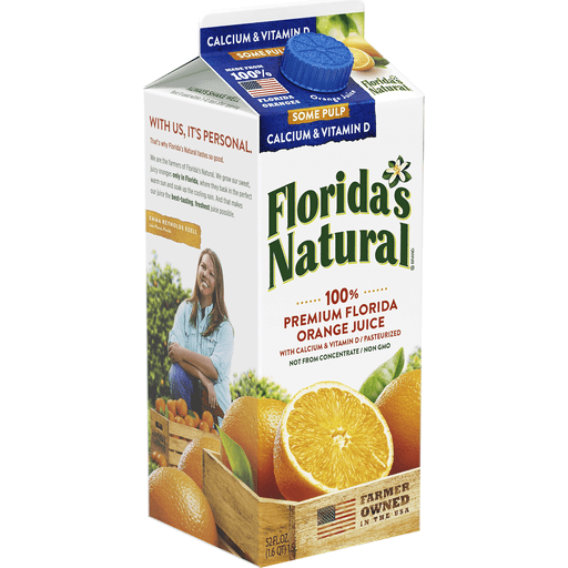 slide 2 of 2, Florida's Natural Florida Natural Home Squeezed Orange Juice With Calcium And Vitamin D, 52 oz