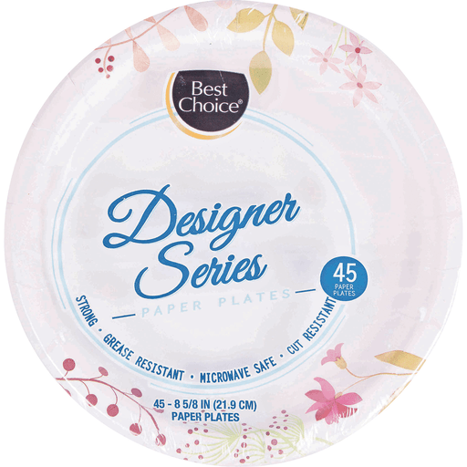 Designer shop paper plates