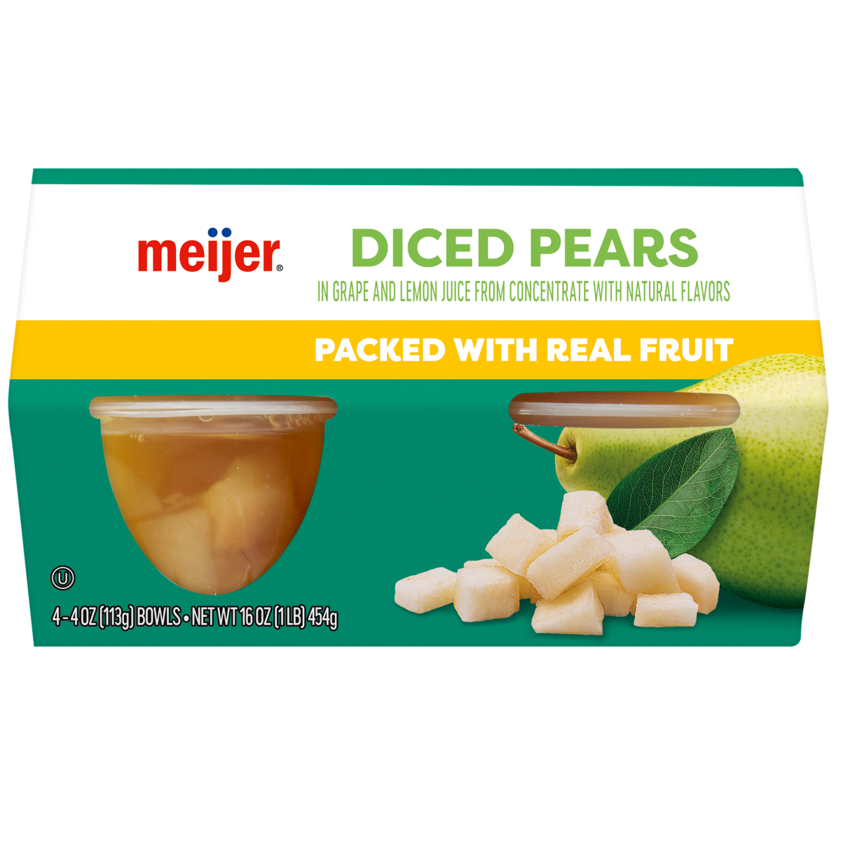 slide 1 of 5, Meijer Diced Pears in 100% Juice, 15 oz