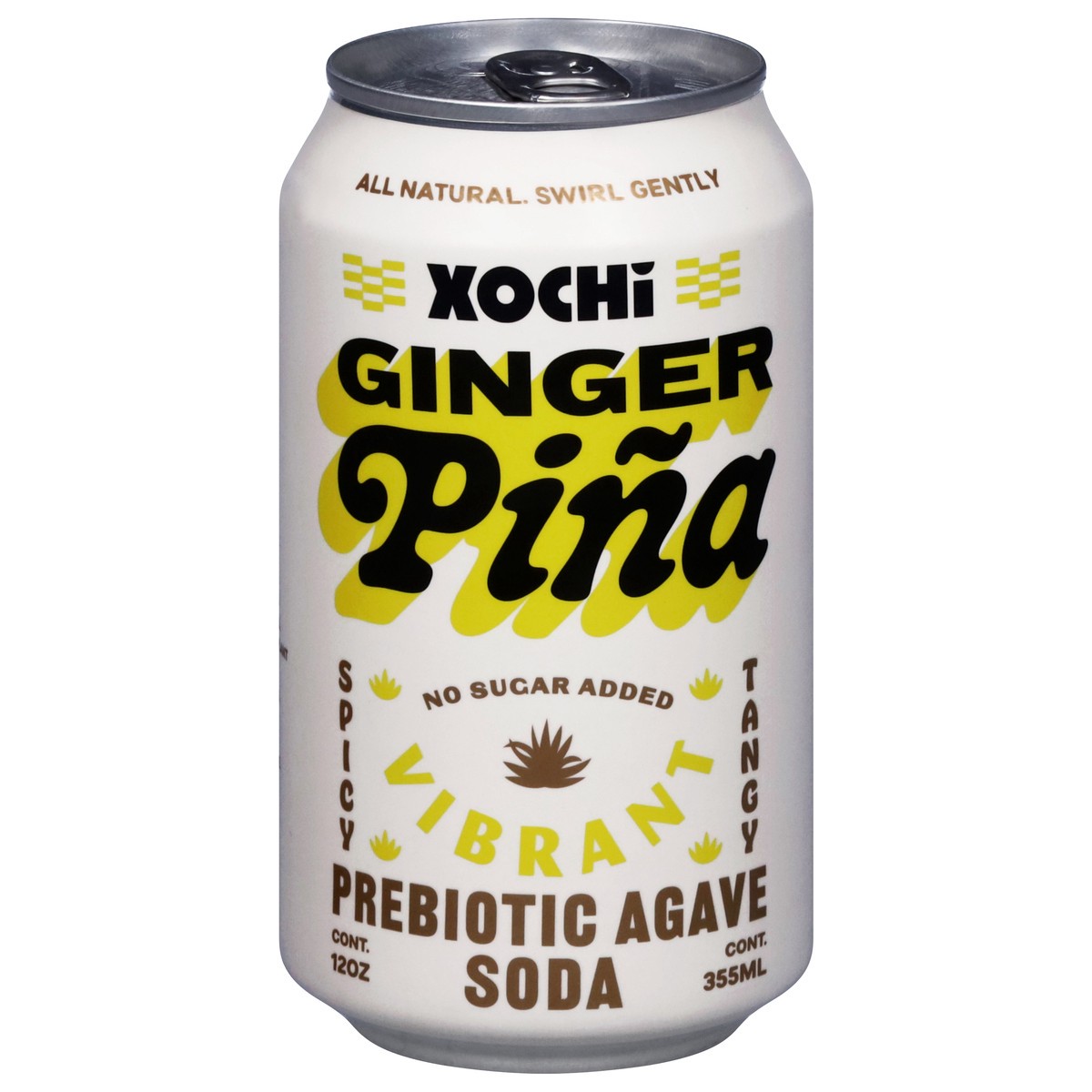 slide 1 of 15, Xochi Prebiotic Agave Ginger Piña Soda 12 oz, 12 oz