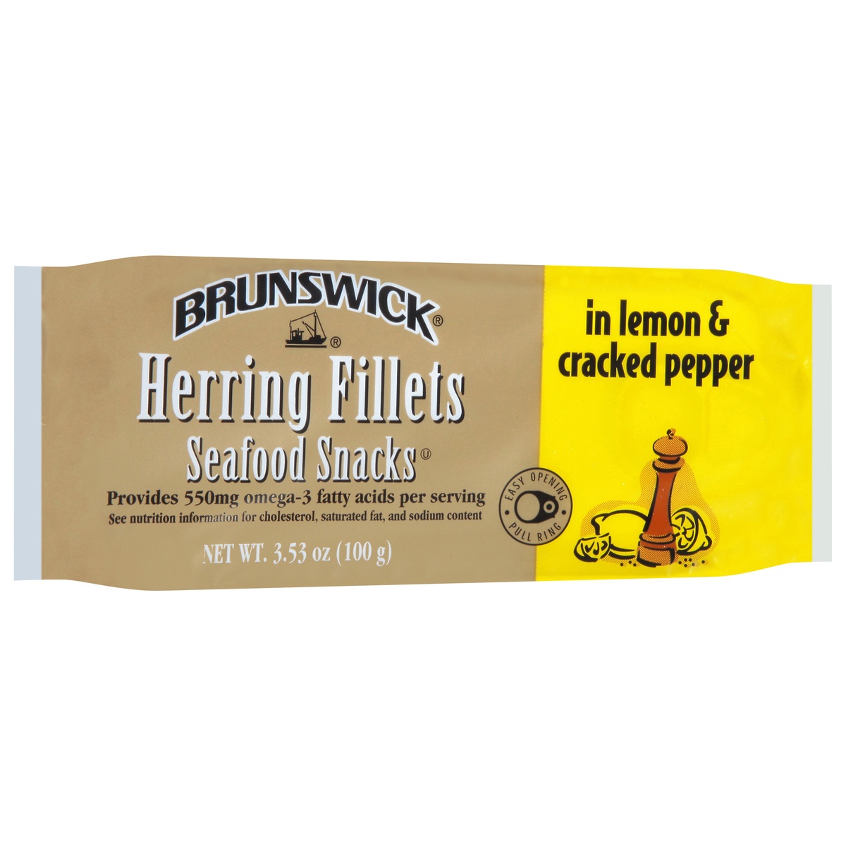 slide 2 of 11, Brunswick Golden Smoked Herring Fillets Seafood Snacks, 3.25 oz